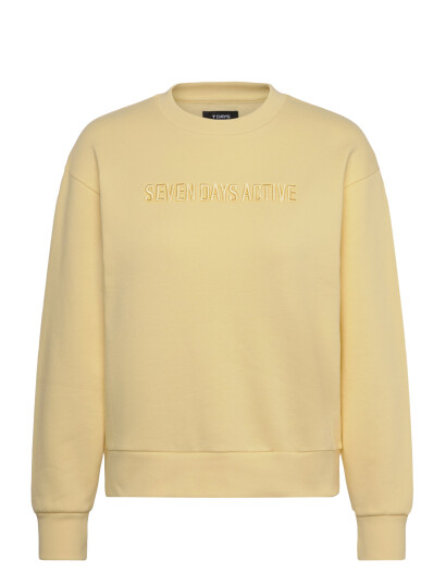 7 DAYS Active Organic Fitted Crewneck - Yellow - XS
