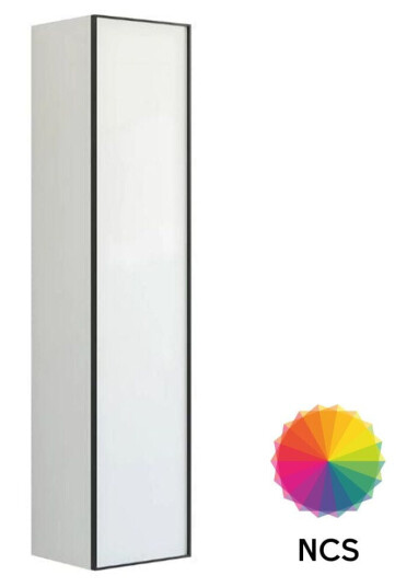 Dansani Inzo Urban Alu ramme Svart Høyskap 1 dør B40xh176x35cm NCS Farge / 40cm Høyre Hengslet Dansani Inzo Urban Alu ramme Svart Høyskap 1 dør B40xh176x35cm NCS Farge / 40cm Høyre Hengslet