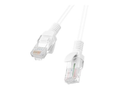 Lanberg Koblingskabel Rj 45 Hann Til Rj 45 Hann 2 M 4.8 Mm Utp Cat 5E Formstøpt Uten Hindringer Flertrådet Hvit Ral 9010 PCU5 10CC 0200 W