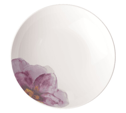 Villeroy & Boch Rose Garden Coupe pastatallerken Ø24 cm Hvit-rød