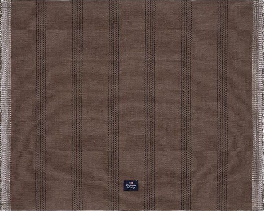 Lexington   Stripete bordbrikke i bomull 40x50 cm brun/svart