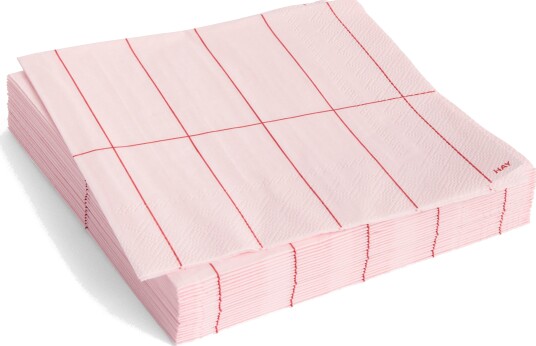 Hay Pattern Servietter 33x33 cm Rød / Light Pink