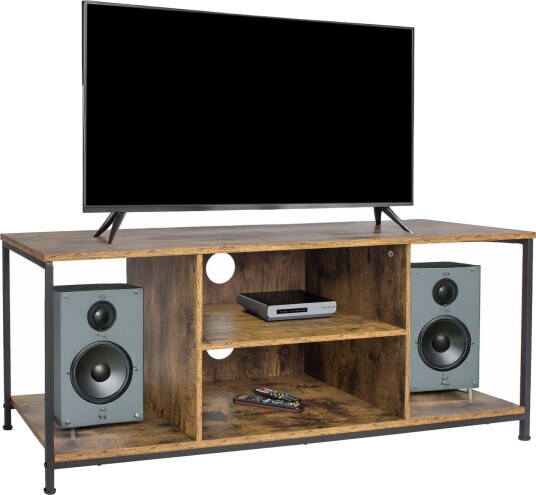 TV stativ med 4 rom – trelignende finish