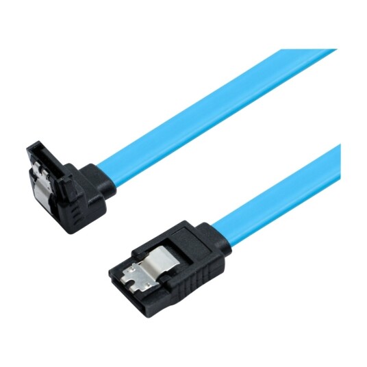Eletra SATA M M90 Latch 50CM kabel Flat blå