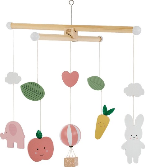 Jabadabado Wooden Mobile Bunny Multi/Patterned One Size Jabadabado Wooden Mobile Bunny Multi/Patterned One Size