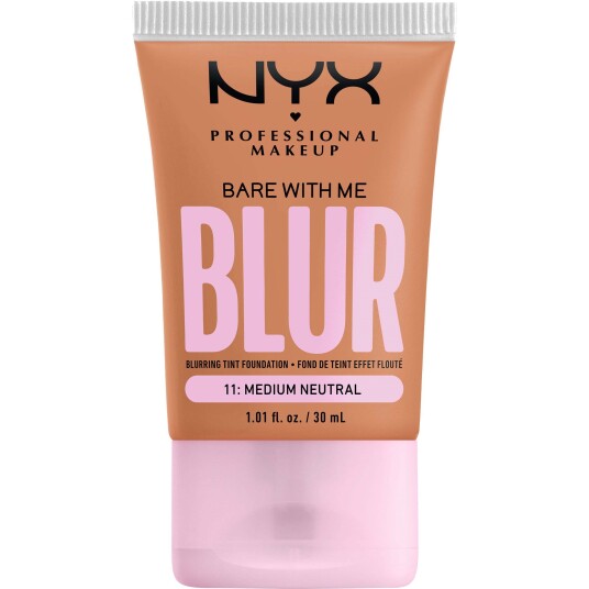 NYX Bare With Me Blur Tint Foundation 11 Medium Neutral 30 ml - Fuktighetsgivende Makeup