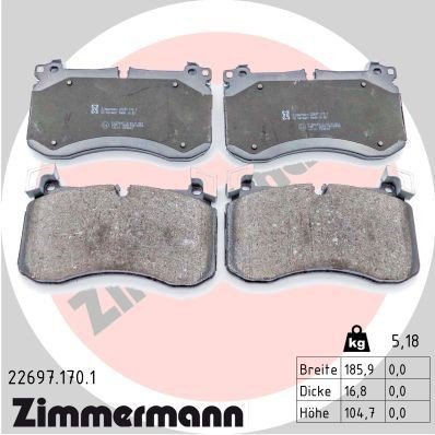 Bremseklosser ZIMMERMANN 22697.170.1