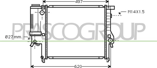 PRASCO BM010R030 Radiator motorkjøling