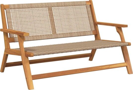 vidaXL Hagemøbler Beige 122 x 78 x 73 cm Solid akasietre