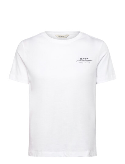 GANT Reg Graphic Print Ss T Shirt White L