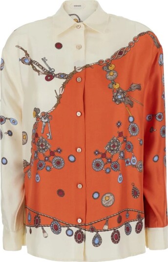 Versace, Dame, Bluser & Skjorter, Flerfarget, XS,