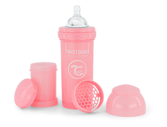 Twistshake Anti-Colic Baby Bottle Pastel Pink 260 ml Twistshake Anti-Colic Baby Bottle Pastel Pink 260 ml