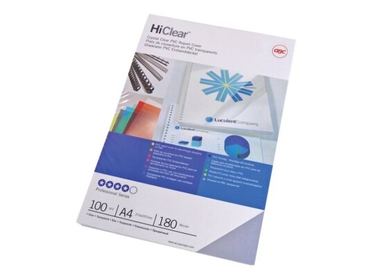 Gbc Hiclear A4 210 X 297 Mm 200 Mikroner Superklar 100 Stk Pvc-Permomslag For Ibico Combbind Ibimaster 250E