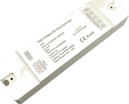 RGB kontroller til 230V RGB CLIP ON LED stripe Inkl. endestykke RF 230V 50m
