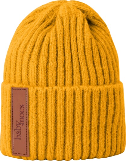 BabyMocs Strikket Lue, Yellow BabyMocs Strikket Lue, Yellow