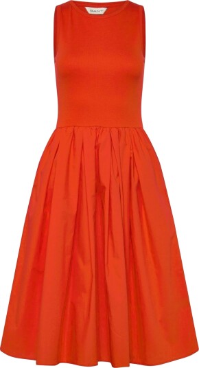 GANT Jersey Woven Combo Dress Red L