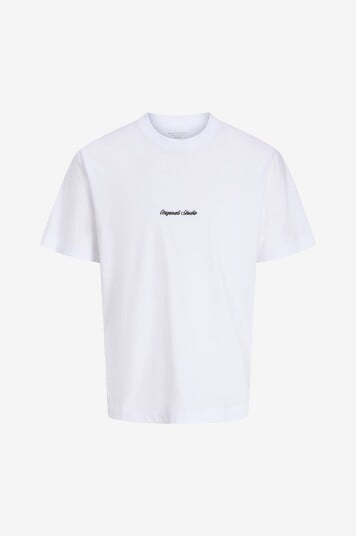 Jack & Jones jorNorrebro T-skjorte med brodert logo - Hvit