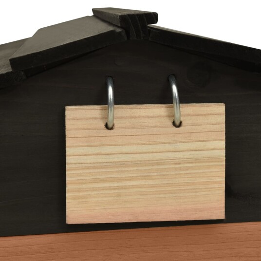 vidaXL Gressklipperhus svart og brun 78x74x54 cm gran