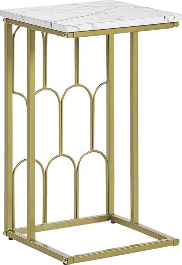 Fuller Sofabord 30 cm - Hvit/Gull