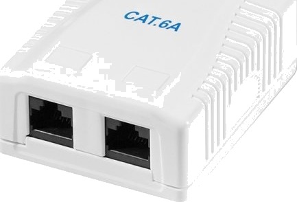 Logilink Cat.6A Surface Mounted Box 2 X Rj45 Unshielded