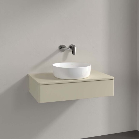 Villeroy & Boch  Antao Servantskap med 1 skuff 80x50x19 cm u/lys Grå Matt