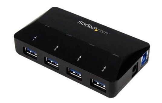 StarTech.com USB 3.0 Hub 4-Port plus Dedicated Charging Port USB-hub - 4 porter - Svart