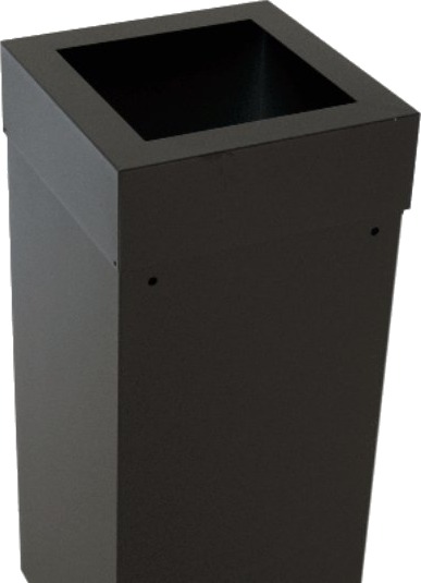 Affaldsbeholder Ivar 60L Sort Firkantet Hul
