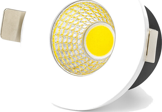 Ledlife 2W Ø3,8cm Focu38 møbelspot innfelling RA92   12V DC Hull: Ø3,5 cm Mål: Ø3,8 cm Matt hvit   Dimbar : Dimbar Kulør : Varm