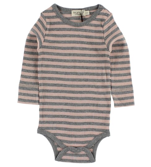 MarMar Body L/Æ Rosa/Grå Stripet MarMar 74 Langermet Body