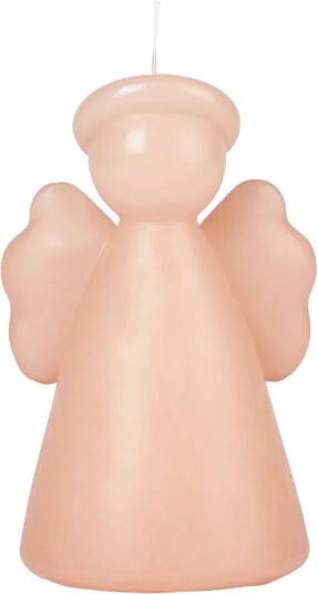 Broste Copenhagen Angel sculpture lys 14 cm Dusty peach rose