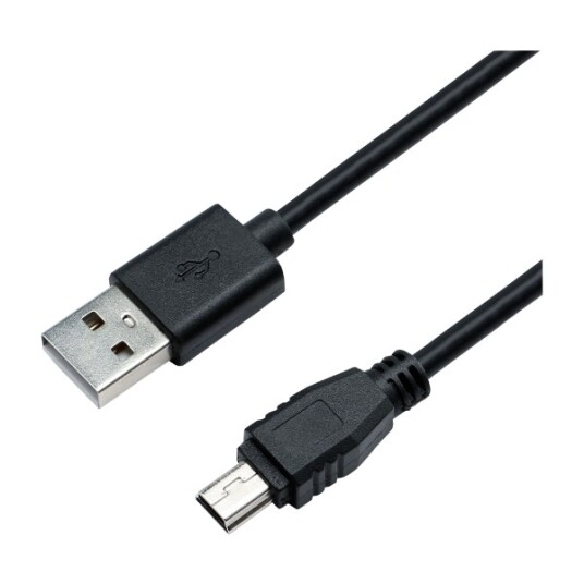 ELETRA USB 2.0 AM - MINI BM 1M KABEL, SVART