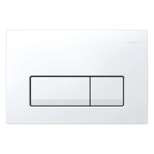 Geberit Delta 50 Betjeningsplate Dobbelskyll Alpehvit