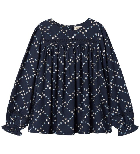 MarMar Viscose Twill French Flower Tuka LS Bluse 3 år/98