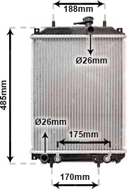 VAN WEZEL 11002057 Radiator motorkjøling VAN WEZEL 11002057 Radiator motorkjøling