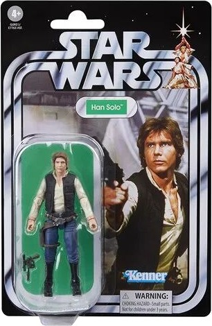 Star Wars Vintage 3,75" Han Solo Figur med Blaster fra A New Hope