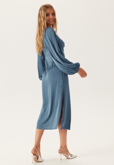 Vila Vischasta L/S Cut Out Midi Dress Blue 44 Vila Vischasta L/S Cut Out Midi Dress Blue 44