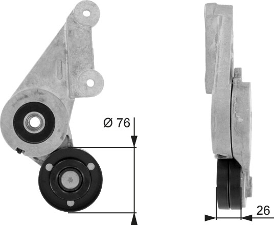 GATES T38304 Strammehjul, kilerem