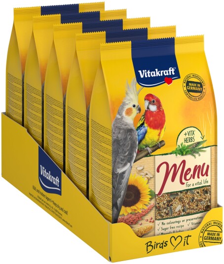 Vitakraft 5 X Menu Vital For Parakeets 1Kg