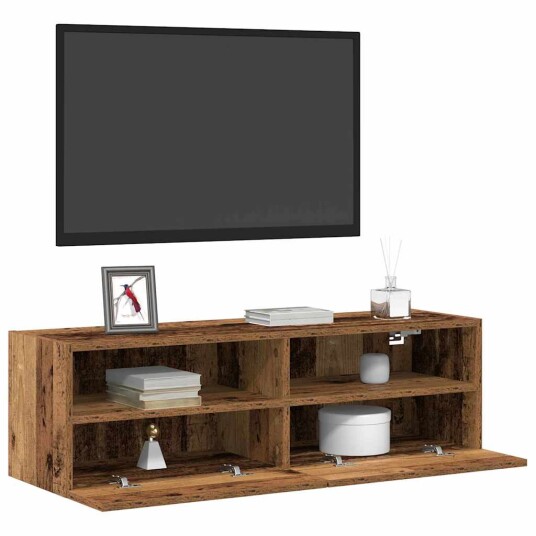  TV Veggskap Gamle Tre 100x30x30 cm Konstruert Tre