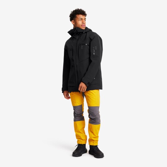 Revolutionrace Jakker Regn og skalljakker Cyclone Long 3L Jacket Herre Black 4XL Revolutionrace Jakker Regn og skalljakker Cyclone Long 3L Jacket Herre Black 4XL
