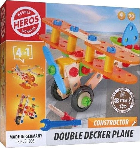 Heros Konstruktør 4-I-1 Dobbeltdekkerfly 90 Deler
