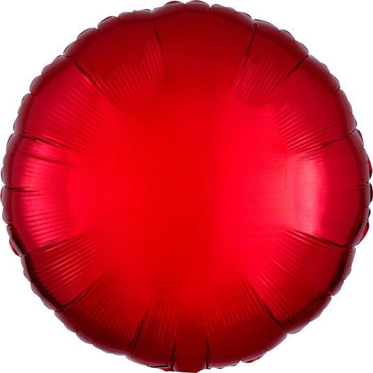 Riethmüller Folieballong Rund Metallisk Rød 9914083
