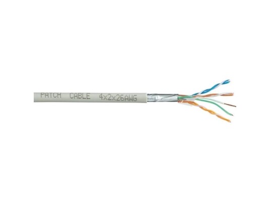 Tru Components Strømkabel Cat 6 Sf/Utp 4 X 2 X 0.27 Mm² Hvid 25 M