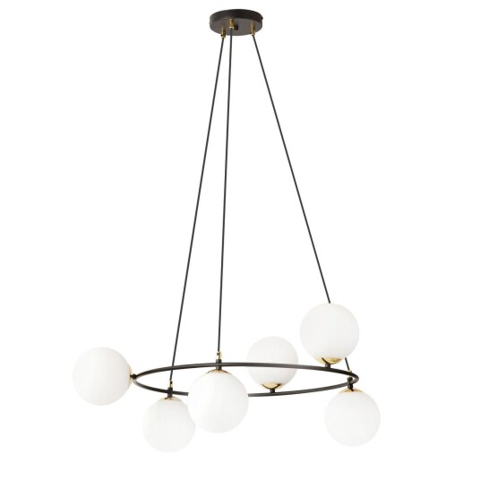 Other Brand Azura takpendel 6-lys - Svart/Opal