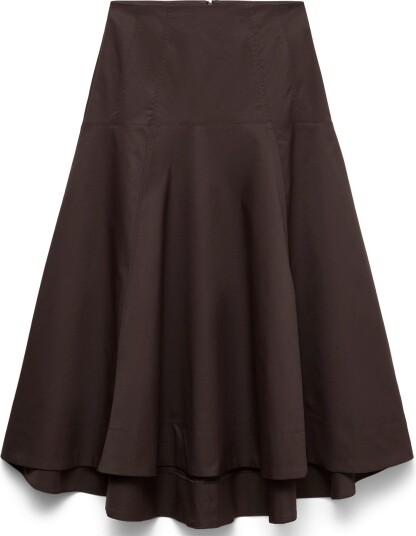 Vero Moda Vmvigga Hw High Low Skirt Prm Brown 42