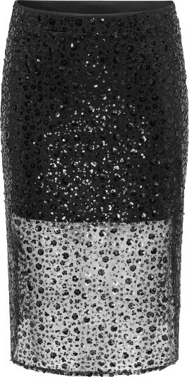 Only Carmakoma   Midiskjørt Carrhilo Sequins Midaxi Skirt Wvn   Svart