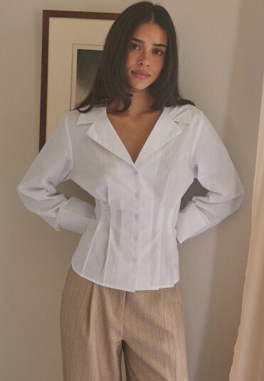 Bubbleroom Shaped Cotton Shirt
