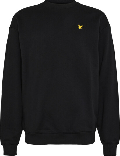 Lyle & Scott Sport Oversized Sports Collegiate Crew Neck Sweatshirt   Black   XL