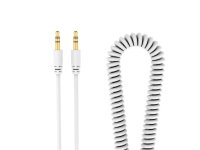 Sinox PRO mini jack spiralkabel. 3m. Hvid Sinox PRO mini jack spiralkabel. 3m. Hvid