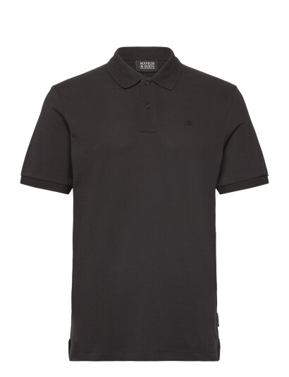 Scotch & Soda Core Logo Pique Polo - Black - XXL